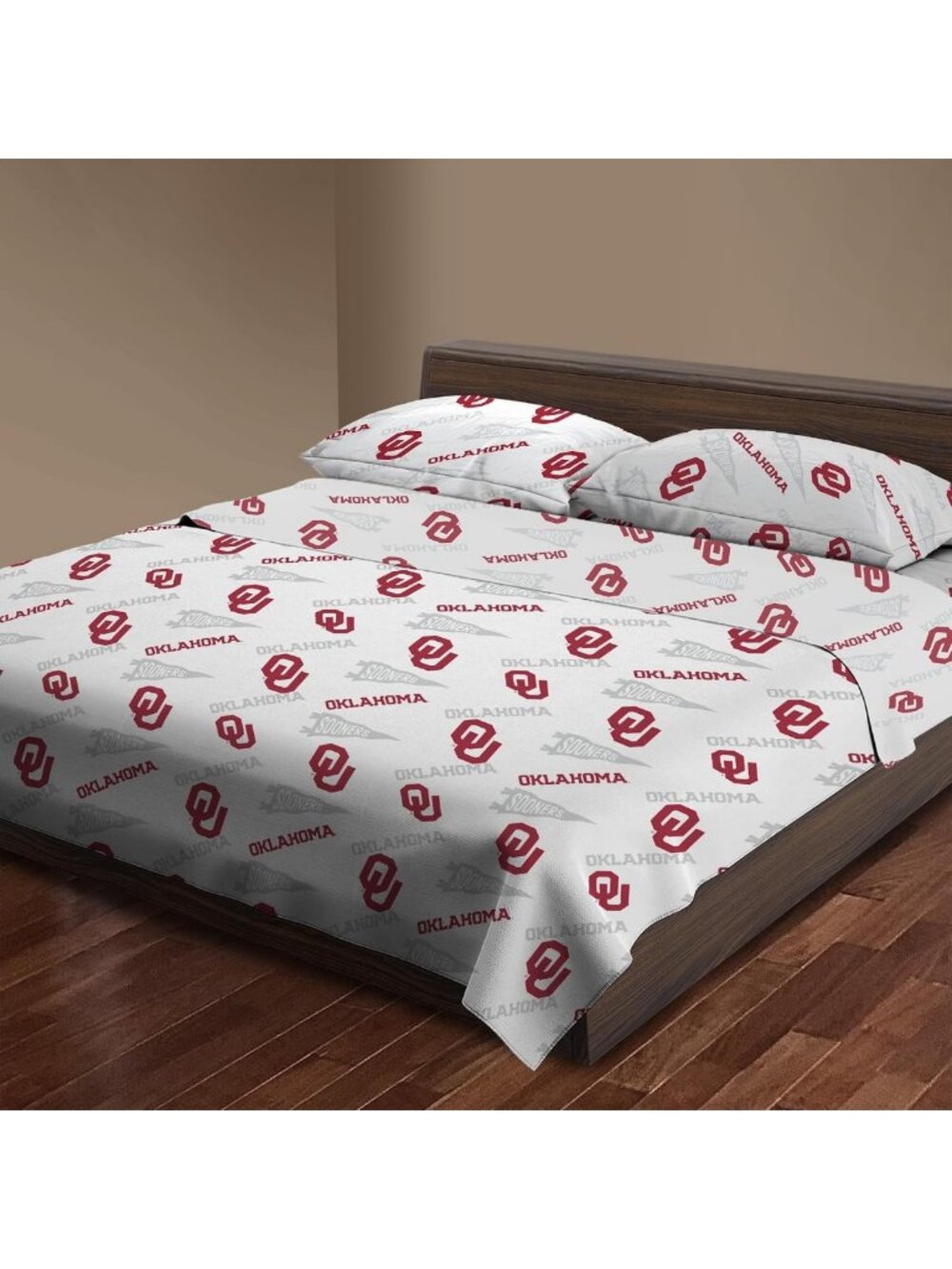 Oklahoma City Thunder Full Size Sheet Set - NCAA Team Logo Bedding for Fans